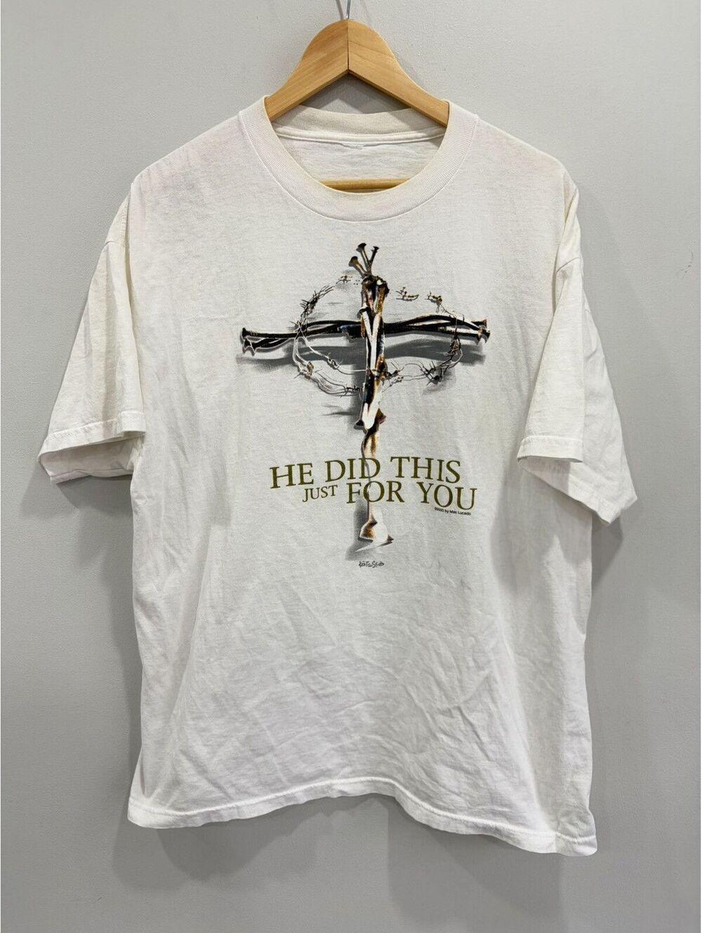 Vintage Jesus Died For Our Sins Max Lucado Tee Shirt